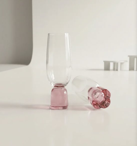 TACA FOUR PETALS 1808, ROSA                                 