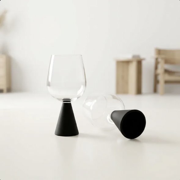 TAÇA CONE 1715, PRETO MATTE                                 